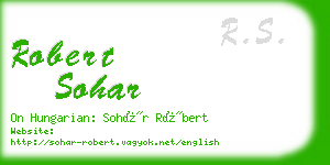 robert sohar business card